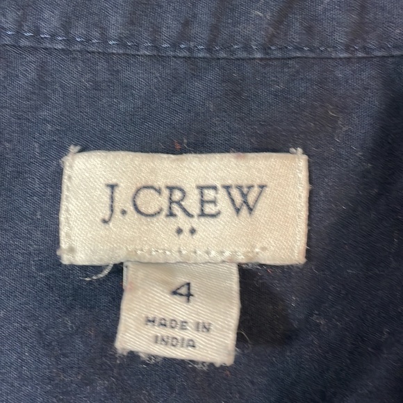 J Crew factory short sleeve Fit and Flare, Shirt Dress with pockets. Size 4. - Picture 3 of 8
